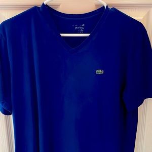 Mens Lacoste Navy Blue V Neck